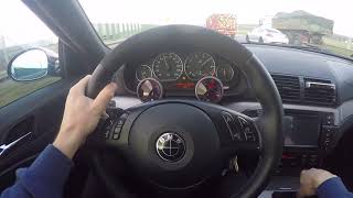 Bmw e46 330ci turbo boost 1b acceleration  m54b30 supercharger [upl. by Birgitta]