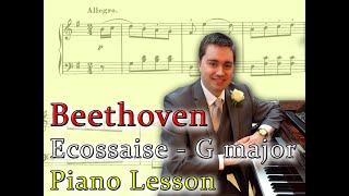 Beethoven Ecossaise in G major WoO 23  Piano Tutorial [upl. by D'Arcy]