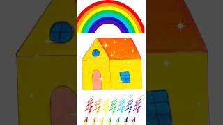 House Drawing  How to Draw a House Step By Step  Ghar Drawing  Easy Drawing for kids Hut Drawing [upl. by Moyna]