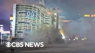 Tropicana Hotel imploded in Las Vegas [upl. by Akinihs]