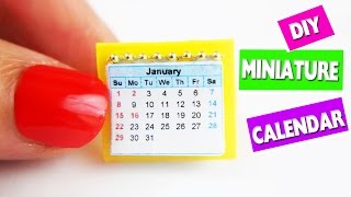 How to Make Miniature Doll Calendar  simplekidscrafts [upl. by Zerimar]