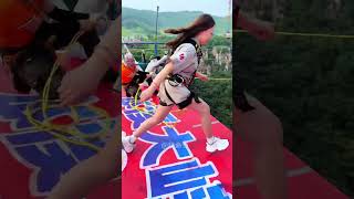 Bungee Jumping With Rope In Beautiful PlaceAsmr Bungee Jumping shorts [upl. by Acey635]