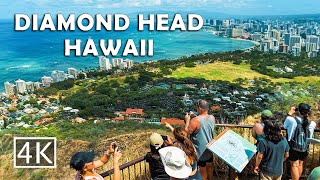 4K Volcanic Diamond Head Crater of Hawaii  Hiking to the Top [upl. by Celka]