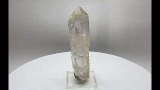 Pyrite crystal on clear Quartz crystal [upl. by Nilyarg561]