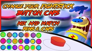 Changing fightstick button caps and inserting button artwork [upl. by Nlocnil891]