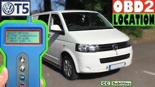 VW T5 OBD2 Diagnostic Port Location  VW Transporter OBD2 Diagnostic Port Location [upl. by Auqenes]