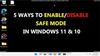 Enable and Enter Safe Mode with Command Prompt Windows 10 [upl. by Nuahsad707]