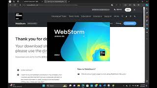 Downloading and install Webstorm on Windows 11 [upl. by Dirrej]