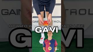 How to wear shin pads like GAVI gaincontrol howto gavi fcbarcelona spain shinpads [upl. by Htebzil356]