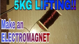 How to make a Powerful Electromagnet 5KG LIFTING [upl. by Kcirddehs]