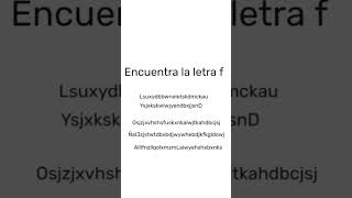 Encuentra la letra f [upl. by Adniroc]