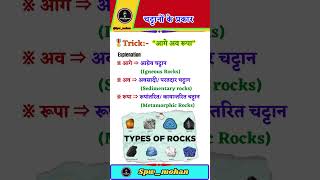 चट्टानों के प्रकार  GeologyRocks EarthScience RockTypes EducationalVideo gk ssc viral [upl. by Minnnie]