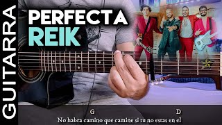 Reik Maluma  Perfecta  Tutorial Guitarra HD Super Fácil  Letra y Acordes [upl. by Poler]