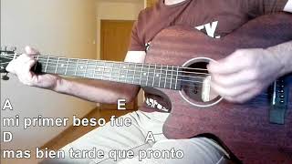 Tutorial todoguitarra Mi primer beso fue Melendi [upl. by Erde863]