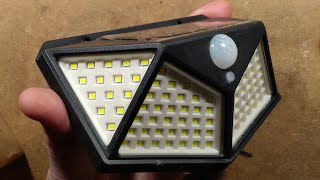 100 LED solar garden light teardown with schematic [upl. by Africa395]