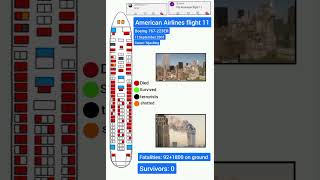 American Airlines flight 11 seat map aviation airdisasters [upl. by Vanthe]