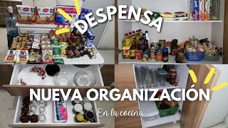 DESPENSA  ACOMODANDO LA DESPENSA  NUEVA ORGANIZACIÓN EN MI COCINA [upl. by Aniad]