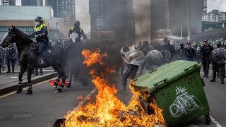 Free Palestine 911 Protest mayhem  Melbourne [upl. by Dannye]