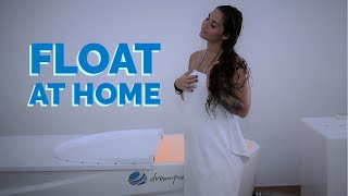 Girl Floating at Home  Sensory Deprivation  Dreampod Home Pro Float Tank User Experience [upl. by Arihk]