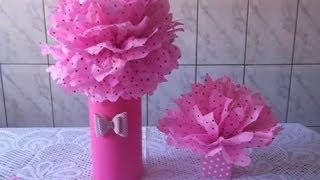 Tutorial • Pompom de Papel de Seda pap [upl. by Erbua]