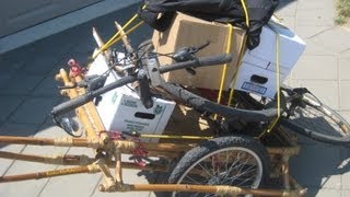 My bamboo bike trailer  the pros n cons [upl. by Nepil]