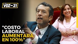 David Tuesta sobre aumento del salario mínimo quotCosto laboral aumentará en 100quot La Voz Del 21 [upl. by Enidualc727]