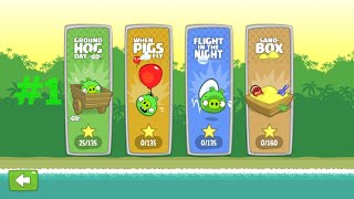 Bad Piggies 1 Ground hog day [upl. by Wyck]