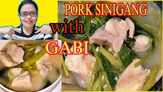 meme velez  SINIGANG NA BABOY WITH GABI  PORK SINIGANG  BUDGET RECIPE  BUDGET ULAM RECIPE [upl. by Aynek]