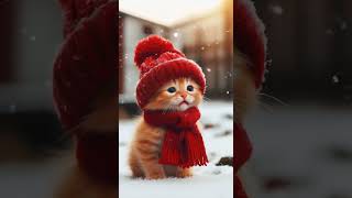 The Snowman’s Magical Revenge ☃️✨ A Kittens Win Over the Bulliescat cattales catfunny catshort [upl. by Bierman]