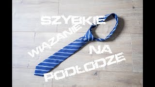 Wiązanie krawata na podłodze 💜💜💜 Jak zawiązać krawat NA SZYBKO [upl. by Mattah611]