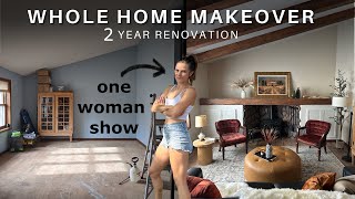 Whole Home Renovation  2 Year Remodel Solo DIY [upl. by Juna]