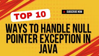 Top 10 ways to handle nullpointerexception in java  How to handle null pointer exception in java [upl. by Auhsej]