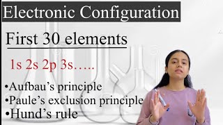 Electronic Configuration for first 30 elements  Chemistry [upl. by Atinnek]