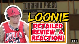 TUGMANG PRESOLOONIE Official Lyrics Video REACTION amp DETAILED REVIEW Frame Up loonie [upl. by Yartnod241]