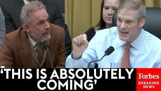 Jordan Peterson Tells Jim Jordan That DeBanking Seen During Canada Truck Protest May Come To US [upl. by Mloc]