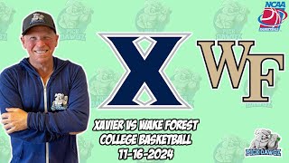 Xavier vs Wake Forest 111624 Free College Basketball Picks and Predictions  NCAAB Pick [upl. by Jamesy205]