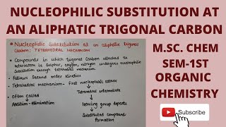 Nucleophilic substitution at an aliphatic trigonal carbon  Tetrahedral Mechanism [upl. by Ilenay]