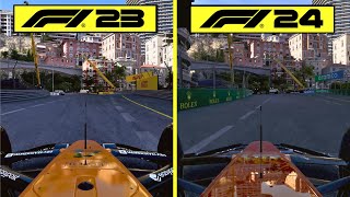 F1 24 vs F1 23 Early Graphics Comparison  Circuit de Monaco  RTX 4080 [upl. by Latoyia]