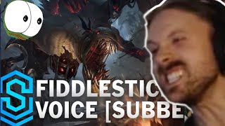 Forsen Reacts  Voice  Fiddlesticks SUBBED  English [upl. by Biddle]