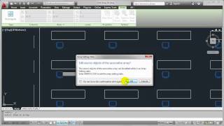 AutoCAD 2012 First Look at Rectangular Arrays [upl. by Ahsitauq403]