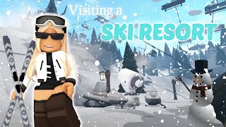 VISITING A WINTER SKI RESORT IN BLOXBURG  roblox [upl. by Anahpets]