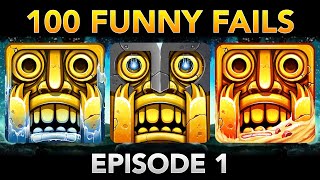 Temple Run 2 100 FUNNY FAILS Episode 1  Sky Summit Frozen Shadows Blazing Sands [upl. by Henson260]