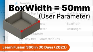 Intro to User Parameters and Joints  Day 19 of Learn Fusion 360 in 30 Days  2023 EDITION [upl. by Yssor873]