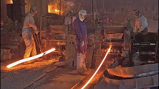 Amazing Scale Skilled Workers  Recycling Process of Waste Steel Into Steel Rods  most viral Video [upl. by Eduj328]