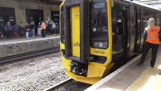 GWR Class 158748 Departure Exeter St Davids for Barnstaple [upl. by Cori]