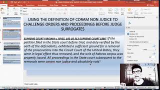 WHAT IS CHILD SUPPORT ENFORCEMENT AND CORAM NON JUDICE AND WHY VERY IMPORTANT TO DISMISS YOUR CASE [upl. by Tabib]