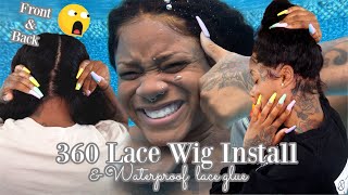 360 full lace wig install  The best lace glue thats ✨WATERPROOF✨   IN DEPTH  Laurasia Andrea [upl. by Dogs810]