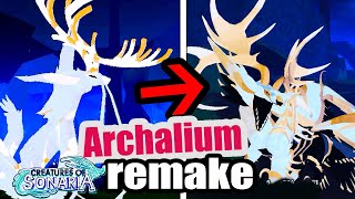 NO WAY Archalium remake creatures of sonaria roblox [upl. by Lekcim731]