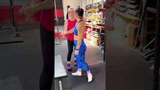 First time doing squats and lunges  Kortney Olsons Training Program [upl. by Aretse428]