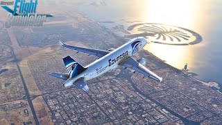 Egyptair Airbus A320 Neo  Dubai OMDB to Cairo HECA  Full Flight Experience  MSFS  Inibuilds [upl. by Spillar897]